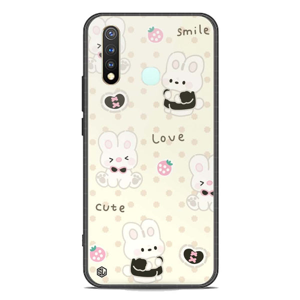 Cute Chic Series Soft Phone Case - Premium Glass Case - Design 4 - Vivo Y19