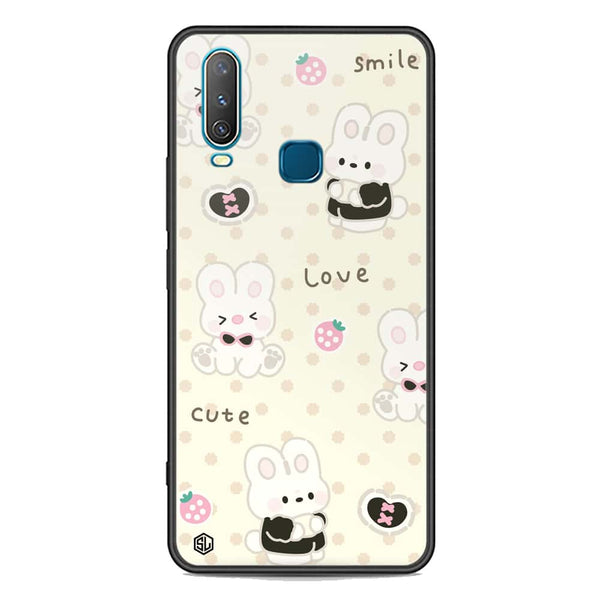 Cute Chic Series Soft Phone Case - Premium Glass Case - Design 4 - Vivo Y15