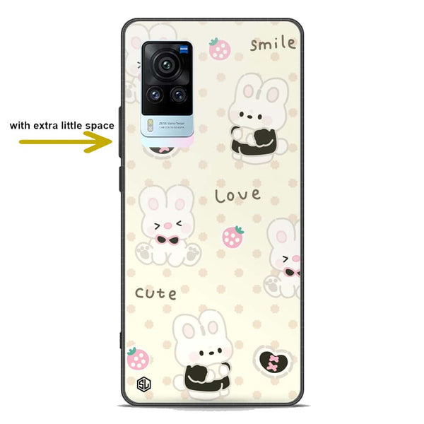 Cute Chic Series Soft Phone Case - Premium Glass Case - Design 4 - Vivo X60