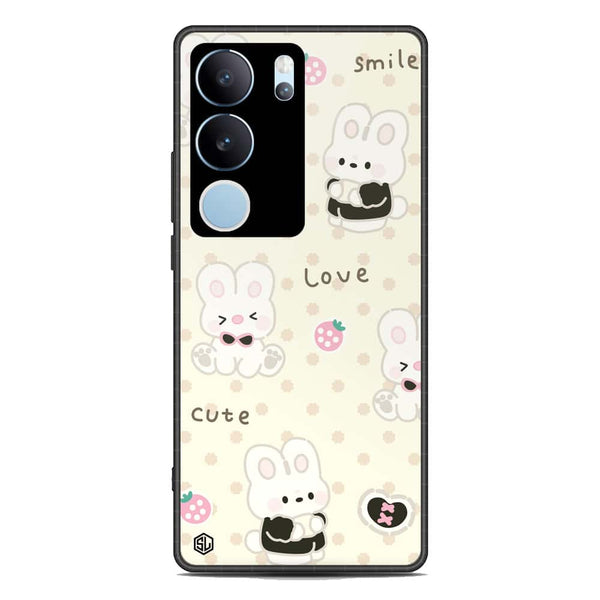 Cute Chic Series Soft Phone Case - Premium Glass Case - Design 4 - Vivo V29