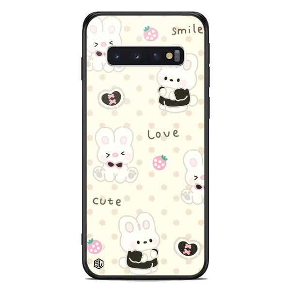 Cute Chic Series Soft Phone Case - Premium Glass Case - Design 4 - Samsung Galaxy S10