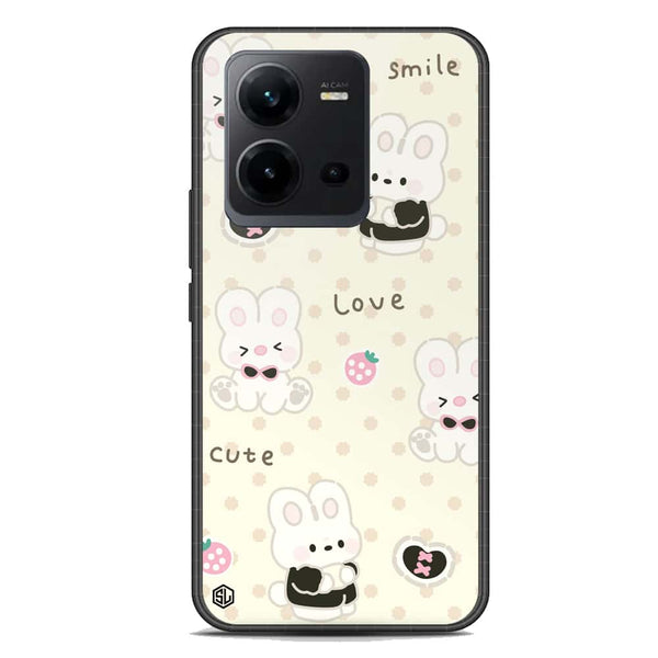 Cute Chic Series Soft Phone Case - Premium Glass Case - Design 4 - Vivo V25e