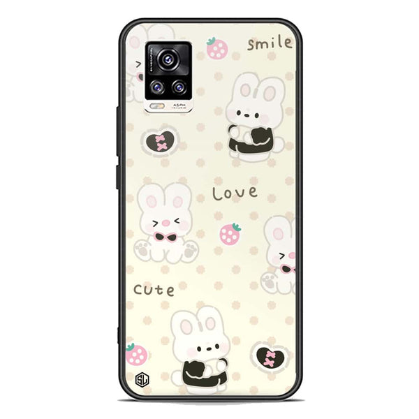 Cute Chic Series Soft Phone Case - Premium Glass Case - Design 4 - Vivo V20