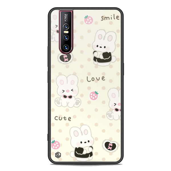 Cute Chic Series Soft Phone Case - Premium Glass Case - Design 4 - Vivo V15 Pro