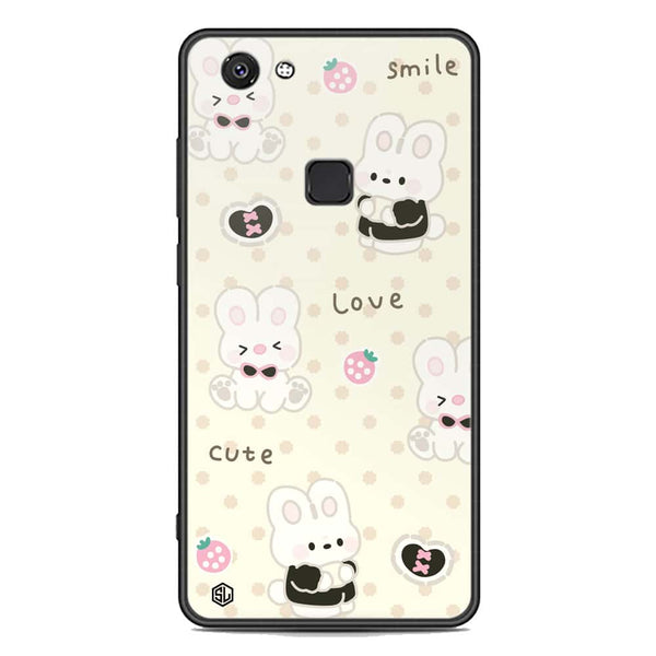Cute Chic Series Soft Phone Case - Premium Glass Case - Design 4 - Vivo V7