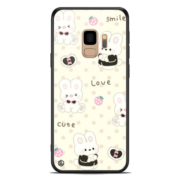 Cute Chic Series Soft Phone Case - Premium Glass Case - Design 4 - Samsung Galaxy S9