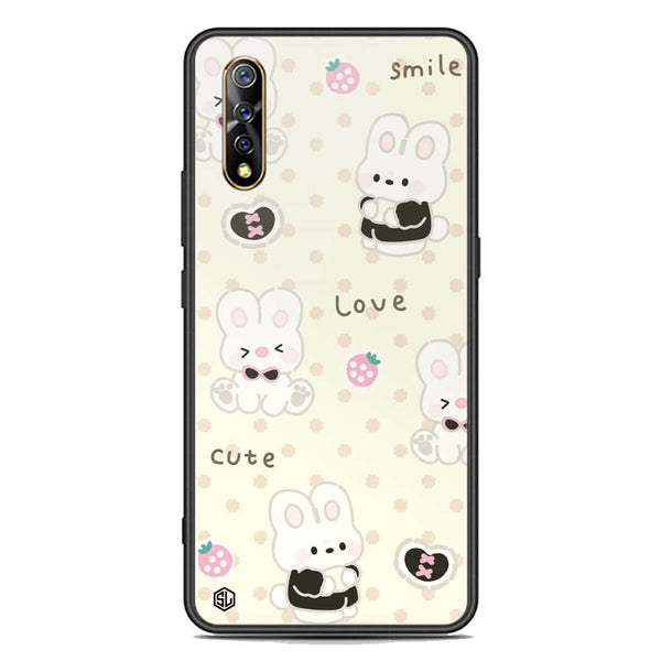 Cute Chic Series Soft Phone Case - Premium Glass Case - Design 4 - Vivo S1