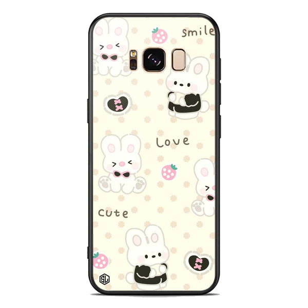 Cute Chic Series Soft Phone Case - Premium Glass Case - Design 4 - Samsung Galaxy S8