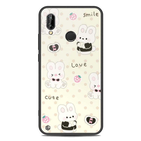 Cute Chic Series Soft Phone Case - Premium Glass Case - Design 4 - Huawei P20 Lite