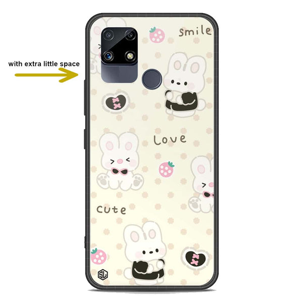 Cute Chic Series Soft Phone Case - Premium Glass Case - Design 4 - Realme C15