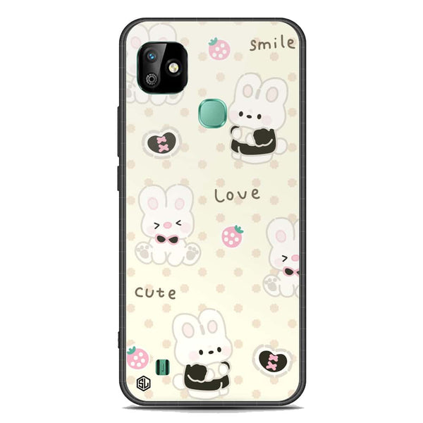 Cute Chic Series Soft Phone Case - Premium Glass Case - Design 4 - Infinix Smart HD 2021
