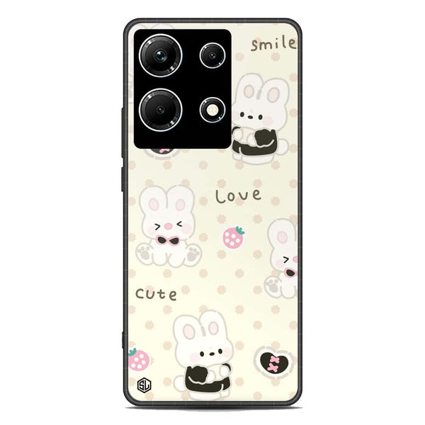 Cute Chic Series Soft Phone Case - Premium Glass Case - Design 4 - Infinix Note 30