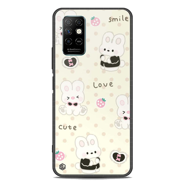 Cute Chic Series Soft Phone Case - Premium Glass Case - Design 4 - Infinix Note 8i