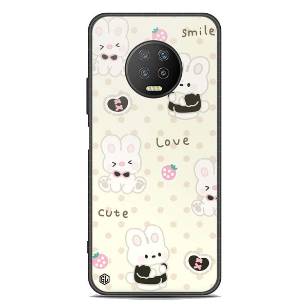 Cute Chic Series Soft Phone Case - Premium Glass Case - Design 4 - Infinix Note 7