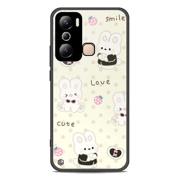 Cute Chic Series Soft Phone Case - Premium Glass Case - Design 4 - Infinix Hot 20i