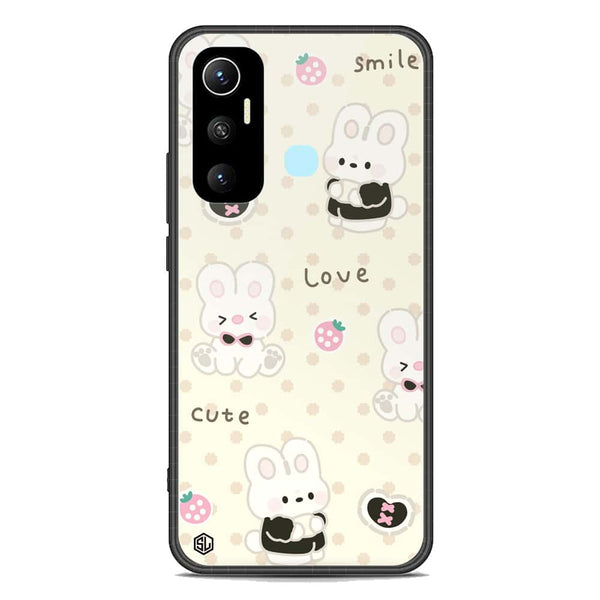Cute Chic Series Soft Phone Case - Premium Glass Case - Design 4 - Infinix Hot 11
