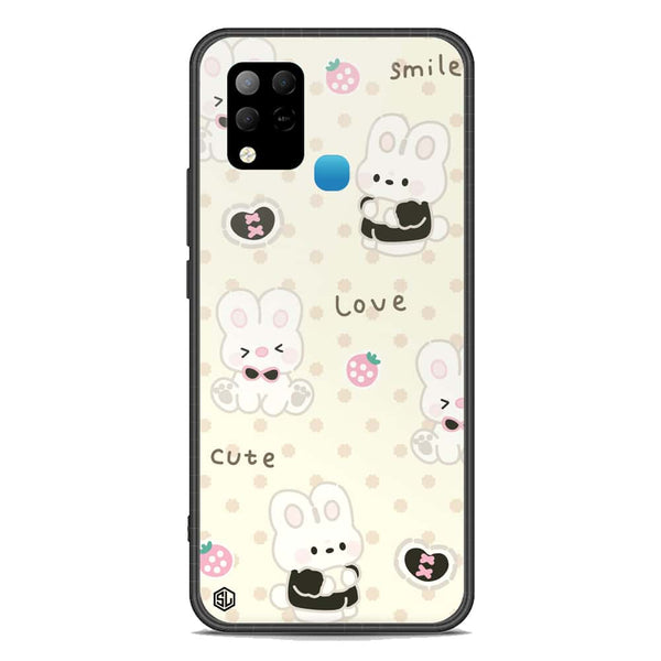 Cute Chic Series Soft Phone Case - Premium Glass Case - Design 4 - Infinix Hot 10S
