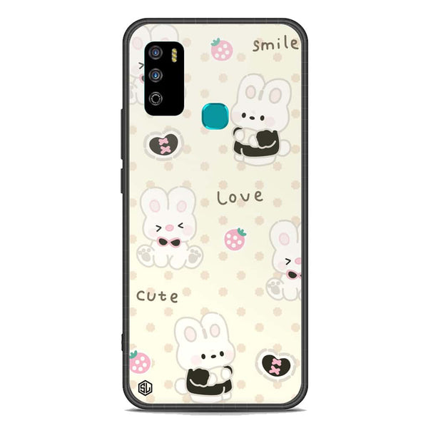 Cute Chic Series Soft Phone Case - Premium Glass Case - Design 4 - Infinix Hot 9 Play