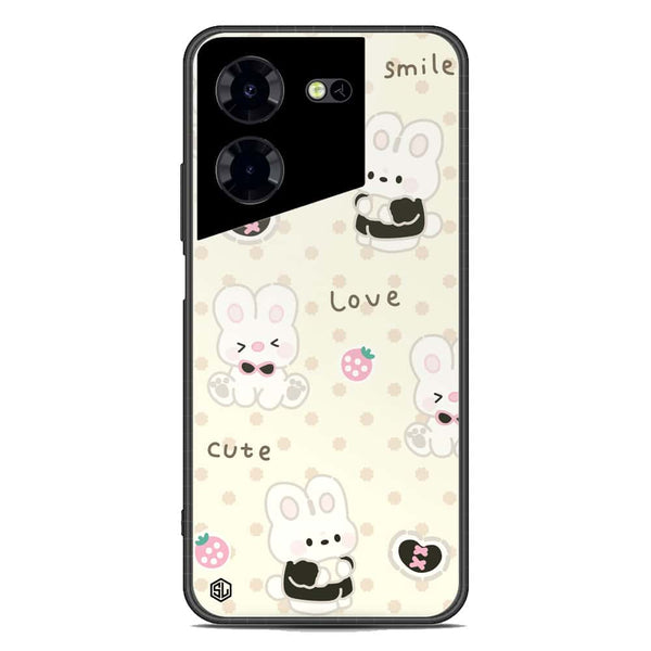 Cute Chic Series Soft Phone Case - Premium Glass Case - Design 4 - Tecno Pova 5 Pro