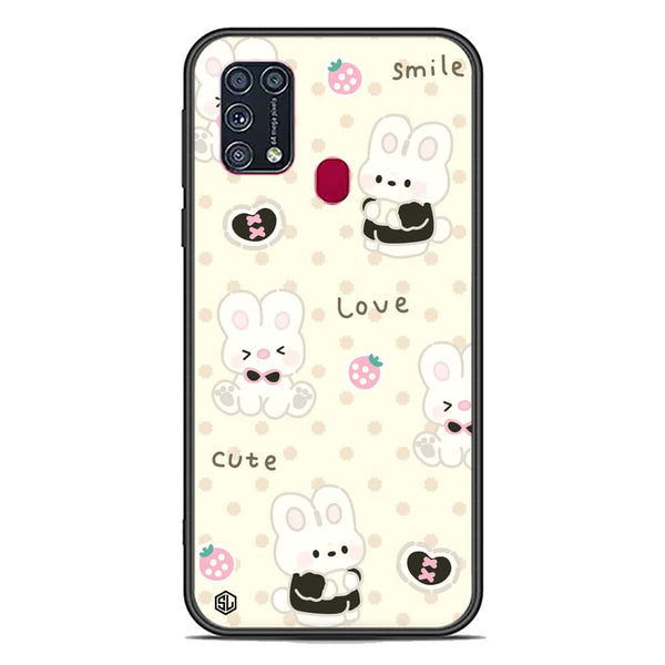 Cute Chic Series Soft Phone Case - Premium Glass Case - Design 4 - Samsung Galaxy M31