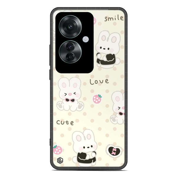 Cute Chic Series Soft Phone Case - Premium Glass Case - Design 4 - Oppo Reno 11F
