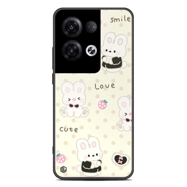 Cute Chic Series Soft Phone Case - Premium Glass Case - Design 4 - Oppo Reno 8 Pro Plus