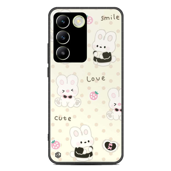 Cute Chic Series Soft Phone Case - Premium Glass Case - Design 4 - Vivo Y100 4G
