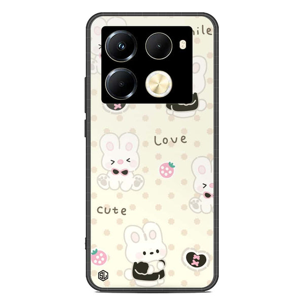 Cute Chic Series Soft Phone Case - Premium Glass Case - Design 4 - Infinix Note 40 Pro
