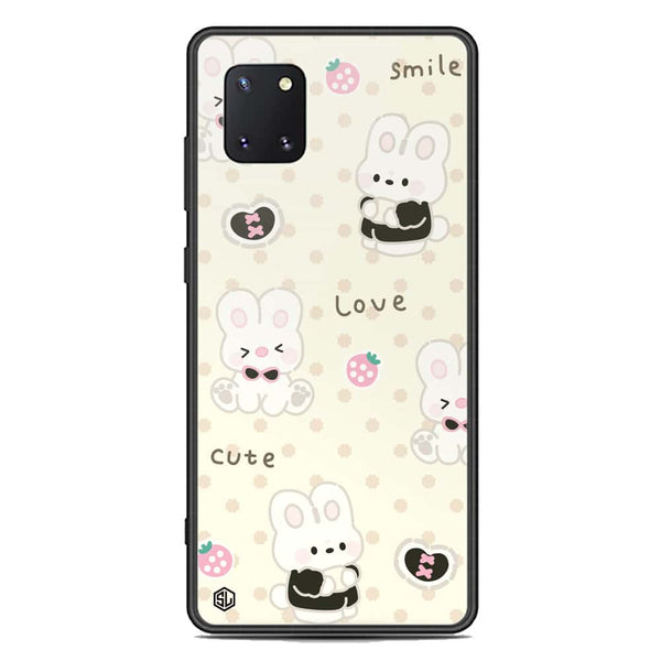 Cute Chic Series Soft Phone Case - Premium Glass Case - Design 4 - Samsung Galaxy A81
