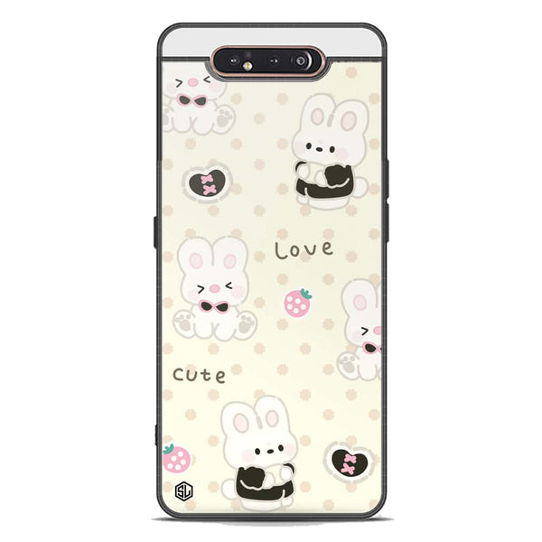Cute Chic Series Soft Phone Case - Premium Glass Case - Design 4 - Samsung Galaxy A80