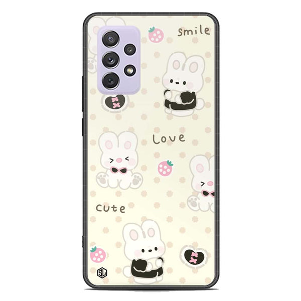 Cute Chic Series Soft Phone Case - Premium Glass Case - Design 4 - Samsung Galaxy A72