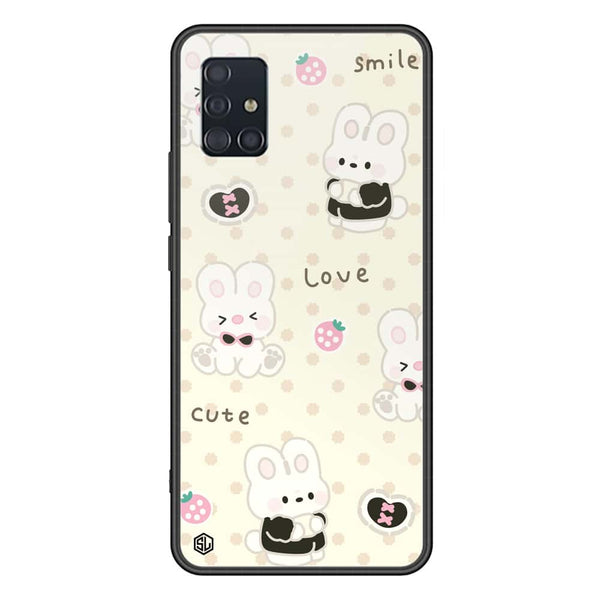 Cute Chic Series Soft Phone Case - Premium Glass Case - Design 4 - Samsung Galaxy A51