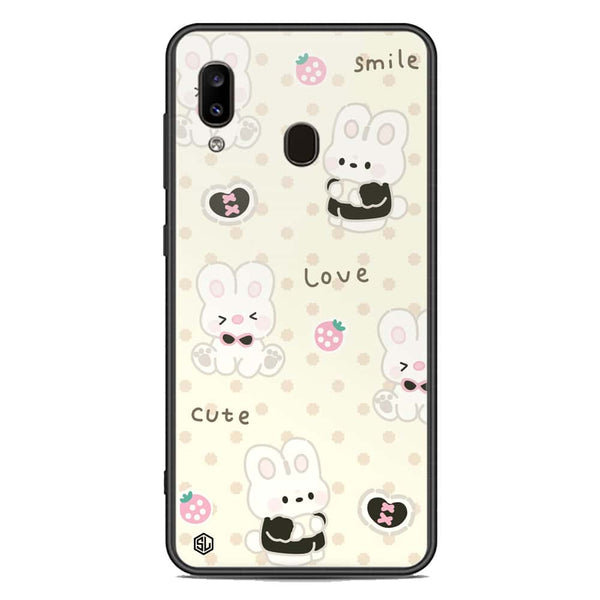 Cute Chic Series Soft Phone Case - Premium Glass Case - Design 4 - Samsung Galaxy A30
