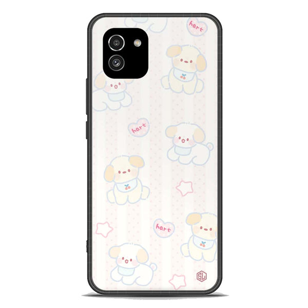 Cute Chic Series Soft Phone Case - Premium Glass Case - Design 5 - Samsung Galaxy A03