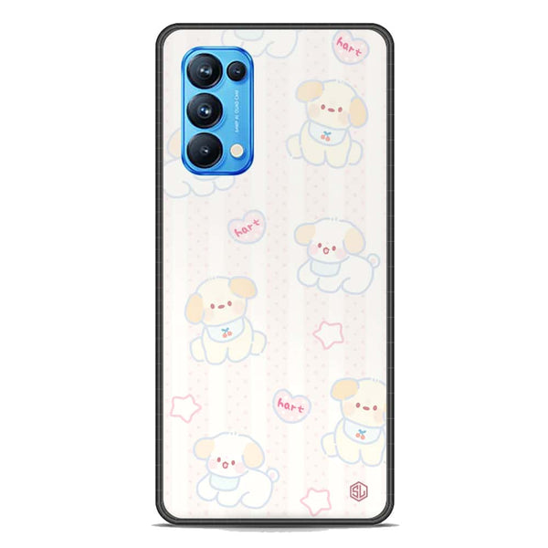 Cute Chic Series Soft Phone Case - Premium Glass Case - Design 5 - Oppo Reno 5 Pro 5G