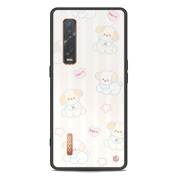 Cute Chic Series Soft Phone Case - Premium Glass Case - Design 5 - Oppo Find X2 Pro