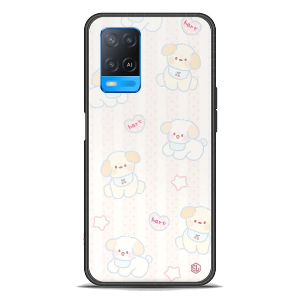 Cute Chic Series Soft Phone Case - Premium Glass Case - Design 5 - Oppo A55 4G
