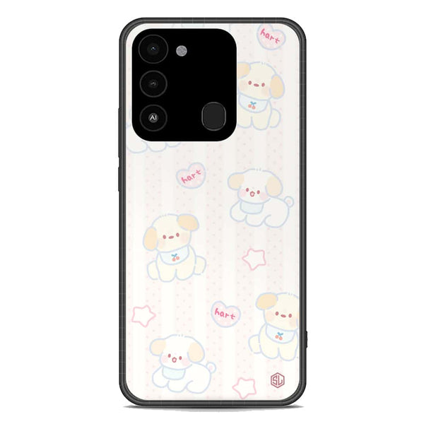 Cute Chic Series Soft Phone Case - Premium Glass Case - Design 5 - Tecno Spark 8C