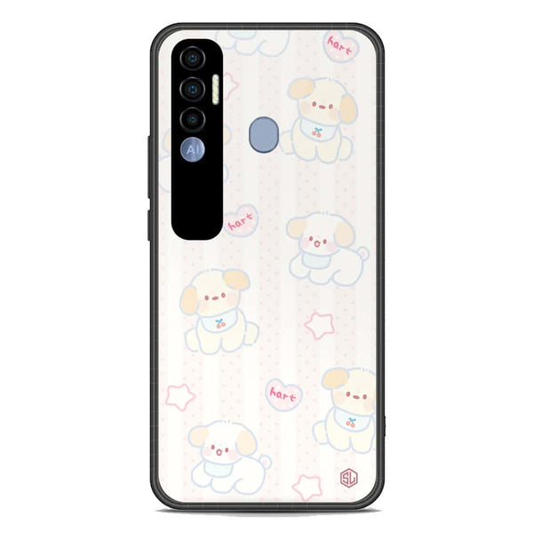 Cute Chic Series Soft Phone Case - Premium Glass Case - Design 5 - Tecno Spark 7 Pro