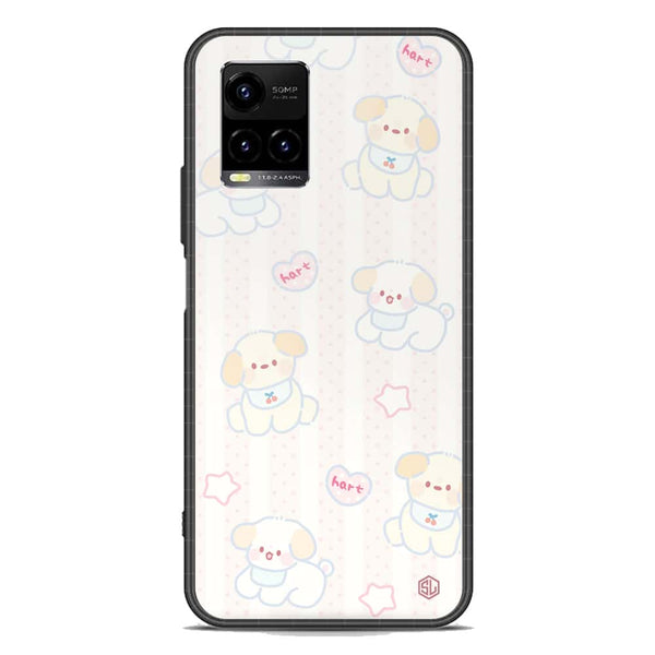 Cute Chic Series Soft Phone Case - Premium Glass Case - Design 5 - Vivo Y33s