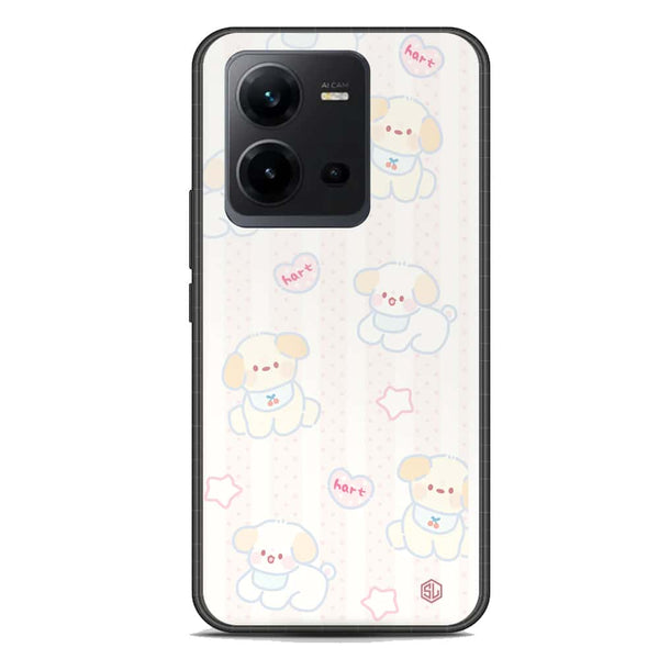 Cute Chic Series Soft Phone Case - Premium Glass Case - Design 5 - Vivo V25e
