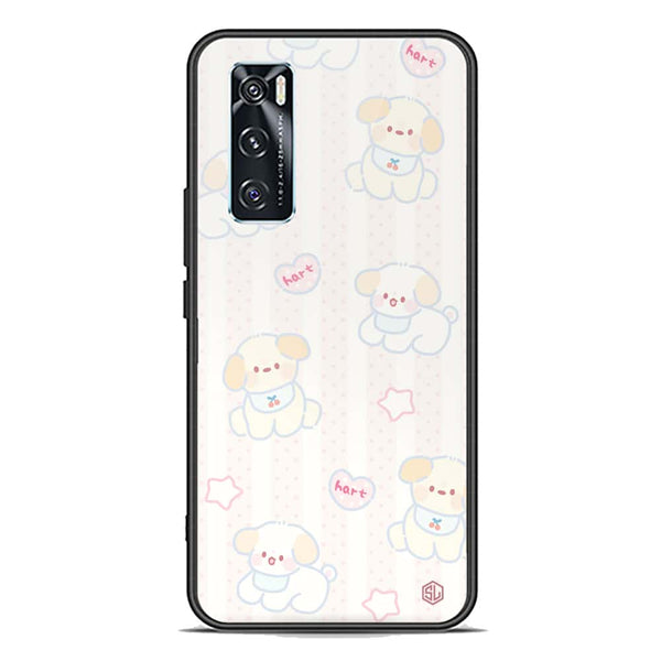 Cute Chic Series Soft Phone Case - Premium Glass Case - Design 5 - Vivo V20 SE