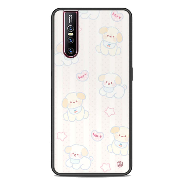 Cute Chic Series Soft Phone Case - Premium Glass Case - Design 5 - Vivo V15 Pro