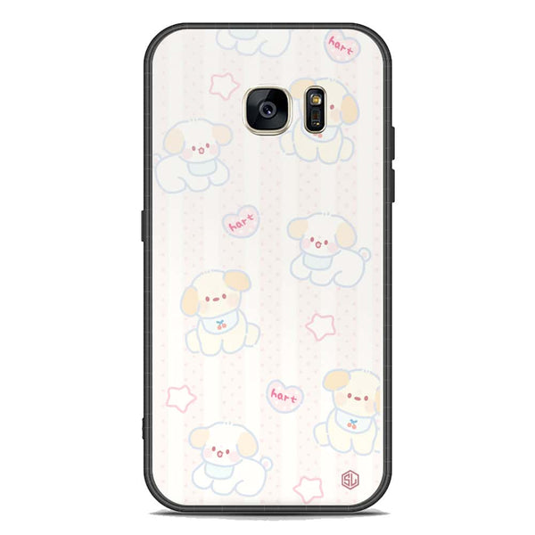 Cute Chic Series Soft Phone Case - Premium Glass Case - Design 5 - Samsung Galaxy S7
