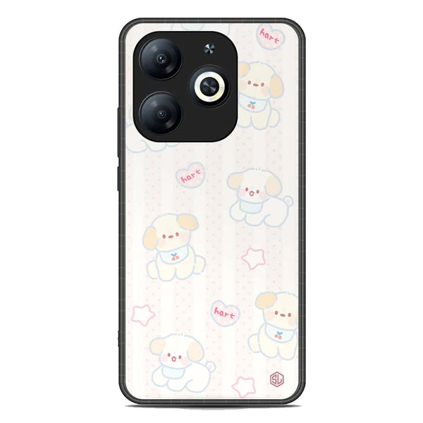 Cute Chic Series Soft Phone Case - Premium Glass Case - Design 5 - Infinix Hot 40i