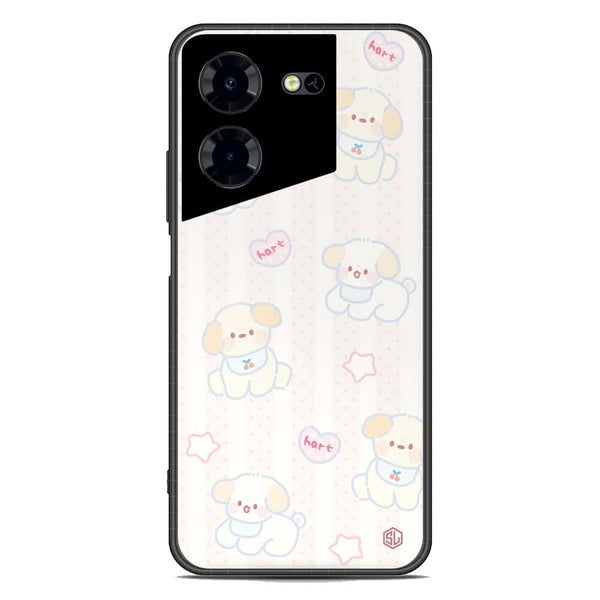 Cute Chic Series Soft Phone Case - Premium Glass Case - Design 5 - Tecno Pova 5 Pro