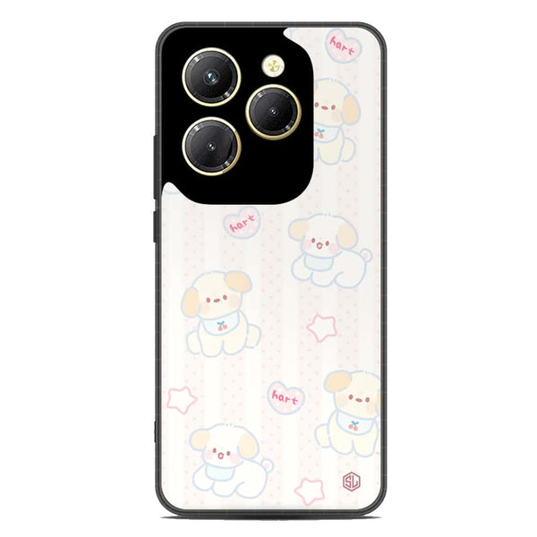 Cute Chic Series Soft Phone Case - Premium Glass Case - Design 5 - Infinix Hot 40 Pro