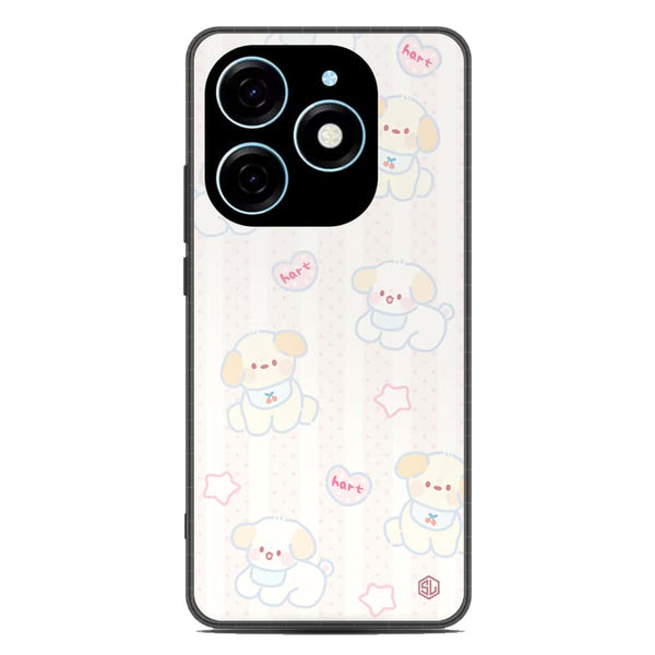 Cute Chic Series Soft Phone Case - Premium Glass Case - Design 5 - Tecno Spark 20