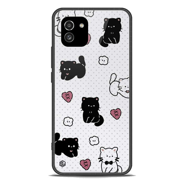 Cute Chic Series Soft Phone Case - Premium Glass Case - Design 6 - Samsung Galaxy A03
