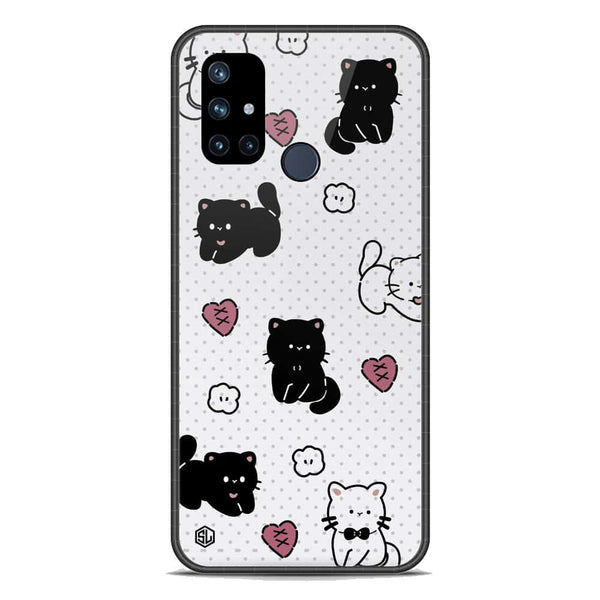 Cute Chic Series Soft Phone Case - Premium Glass Case - Design 6 - OnePlus Nord N10 5G